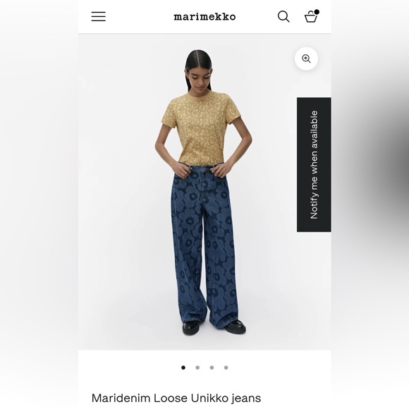 Marimekko Denim - NWT Maridenim Loose Fit Unikko Jeans